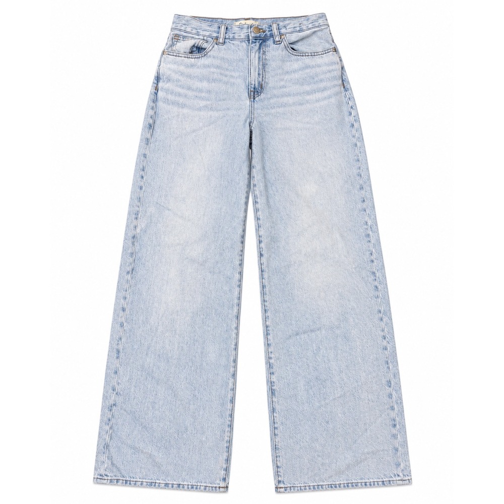 Madewell Superwide-Leg Jeans Light Indigo High Rise Wide Leg Denim Size 25